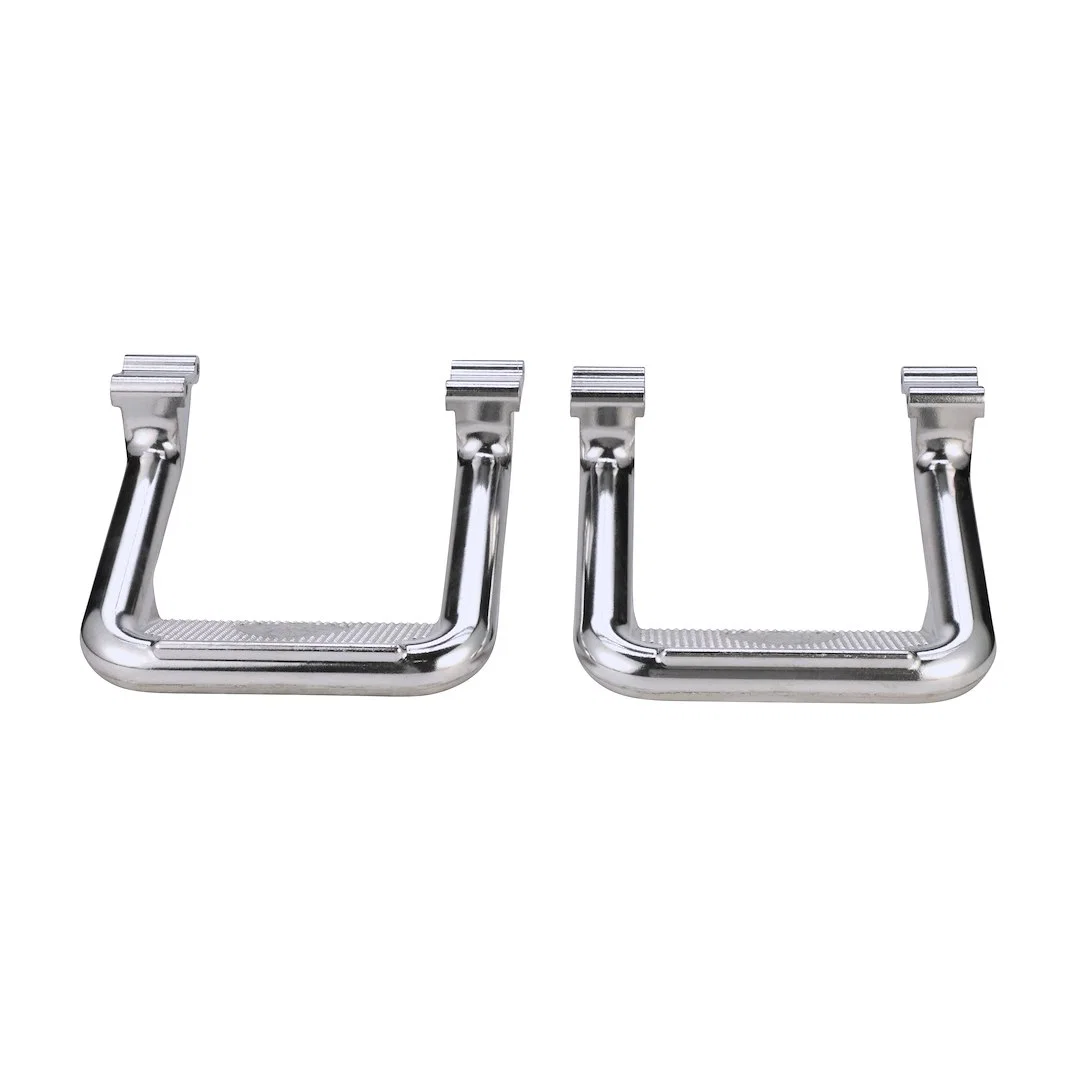 104502 – CARR Truck Step, Cab Mount Multi-Fit Set Of 2 Flat Step Non-Extendable Stationary Polished Aluminum